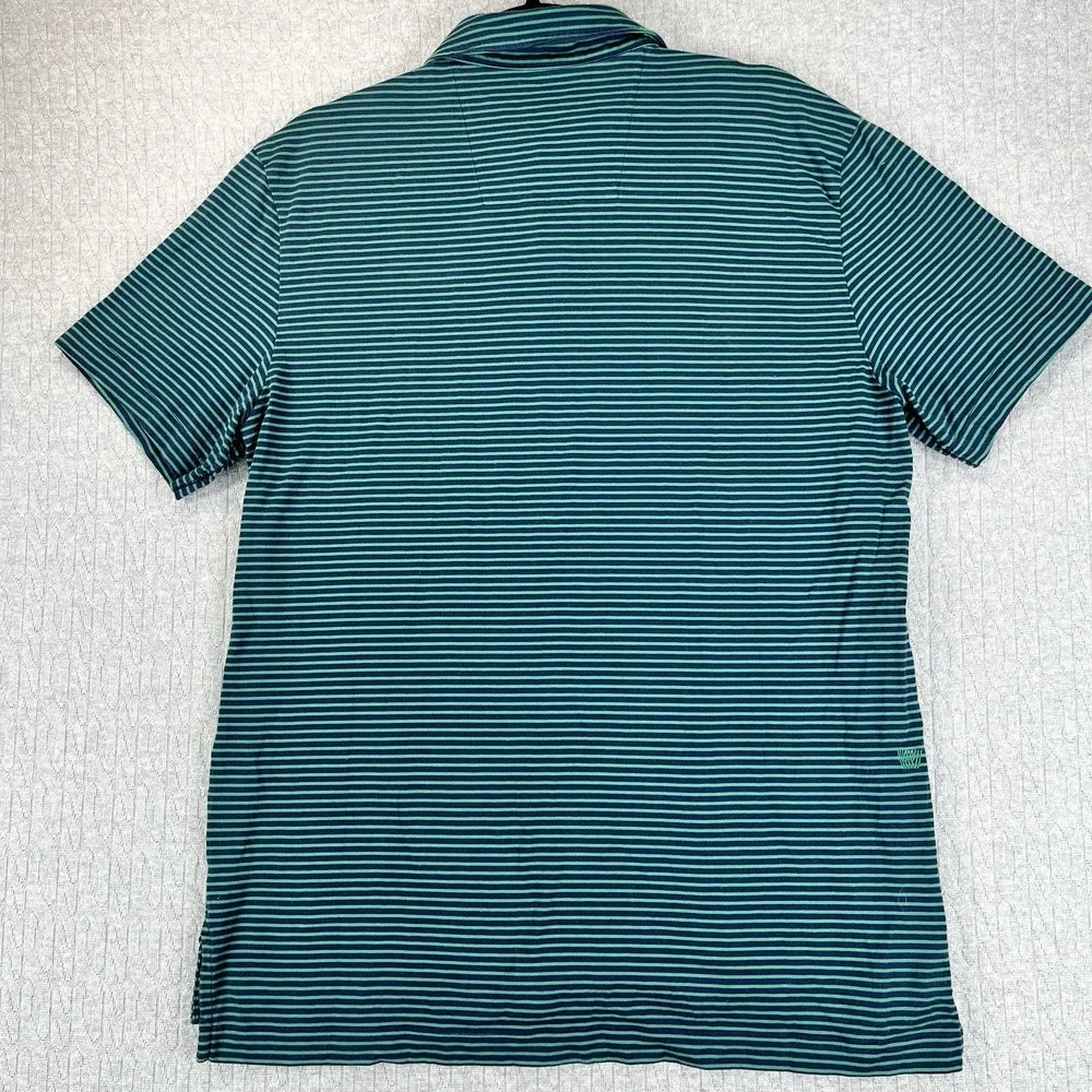 Mack Weldon Striped Polo Shirt Mens Medium‎ Supima Cotton Performance Casual